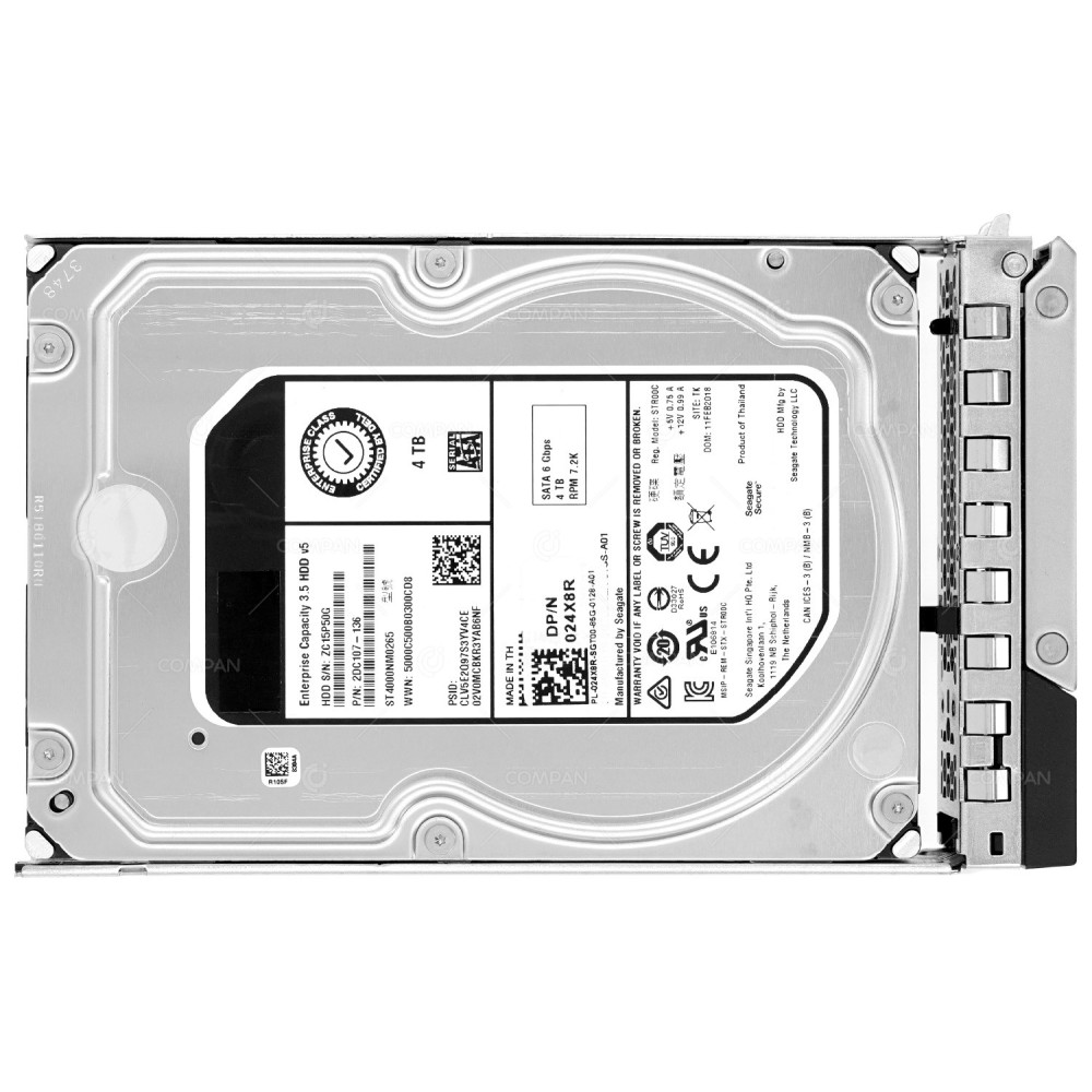 24X8R G14  DELL HDD 4TB 7.2K SATA 6G 3.5" LFF FOR DELL G14 SERVERS